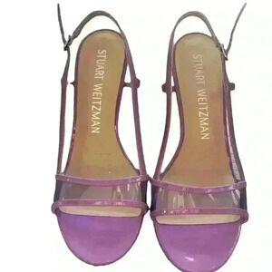 Stuart Weitzman Mondrian 100 Sandals. Size 8 wisteria $450 new